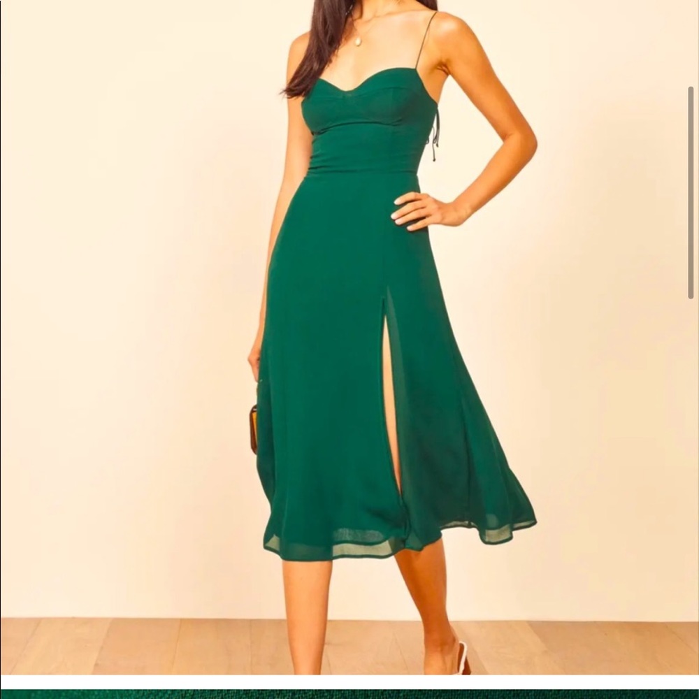 - Reformation Juliette Dress Emerald